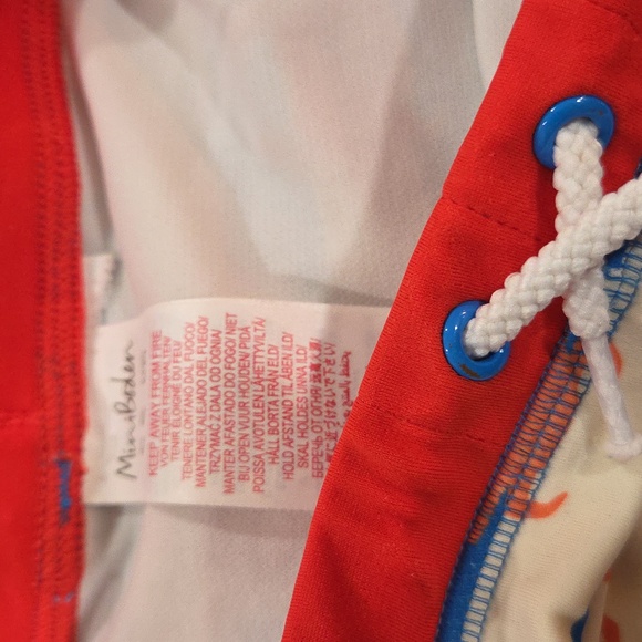 Mini Boden Blue and Orange Kids' Swim Shorts - Picture 6 of 7